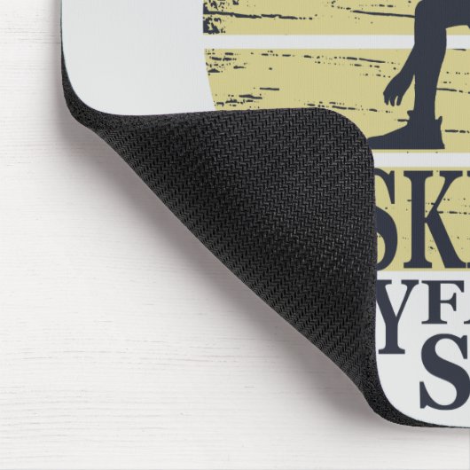 Basketbal is mijn favoriete seizoen retro zonsonde muismat (Hoek)