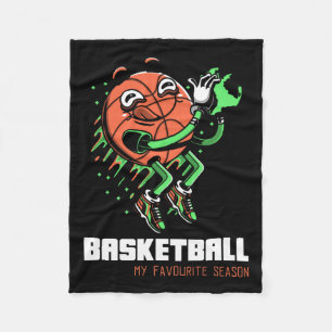 Basketbal is mijn favoriete seizoen Schattigee Car Fleece Deken