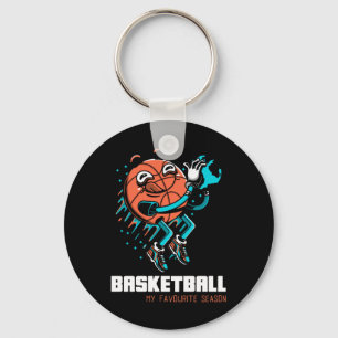 Basketbal is mijn favoriete seizoen sleutelhanger