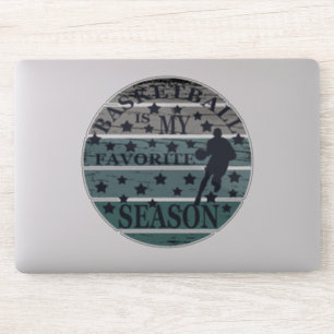 Basketbal is mijn favoriete seizoen  stijl sticker