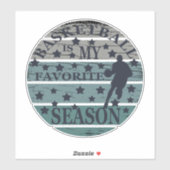 Basketbal is mijn favoriete seizoen  stijl sticker (Vel)