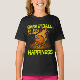 Basketbal is mijn geluk t-shirt