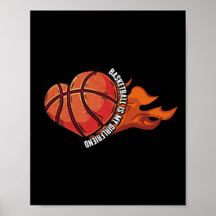 Basketbal is mijn Vriendin Ball Game Hoops Spelen Poster