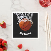 Basketbal Jouw Naam Aangepast Servet (Insitu)