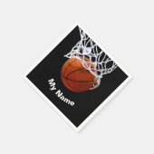 Basketbal Jouw Naam Aangepast Servet (Hoek)