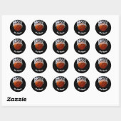 Basketbal Jouw Naam Maatwerk Ronde Sticker (Vel)