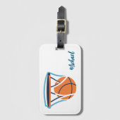 Basketbal Jouw naam Persoonlijk Bagagelabel (Voorkant (verticaal))