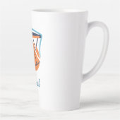 Basketbal Jouw naam Persoonlijk Latte Mok (Rechts)