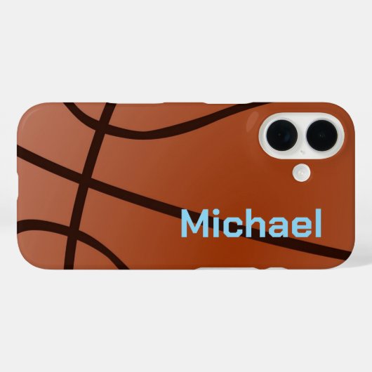 Basketbal Jouw naam Persoonlijke informatie Case-Mate iPhone Case (Achterkant (horizontaal))