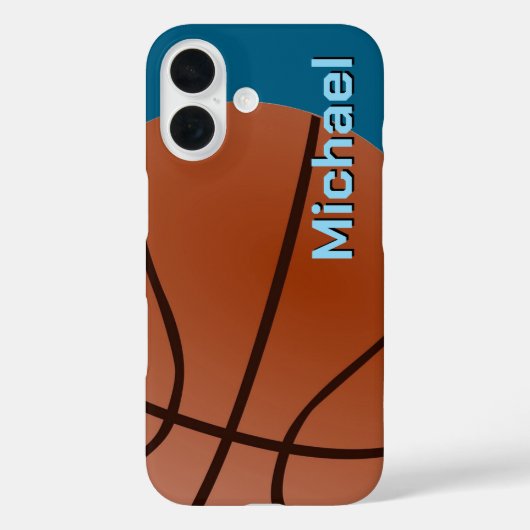 Basketbal Jouw naam Persoonlijke informatie Case-Mate iPhone Case (Achterkant)