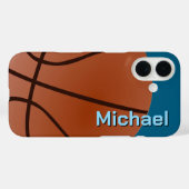 Basketbal Jouw naam Persoonlijke informatie Case-Mate iPhone Case (Achterkant (horizontaal))