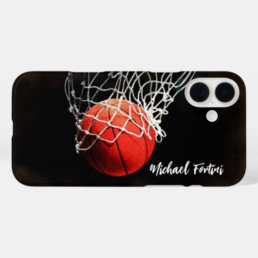 Basketbal Jouw naam Persoonsgegevens Adres Case-Mate iPhone Case (Achterkant (horizontaal))