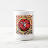 Basketbal Jouw naam Pop Art Koffiemok (Center)