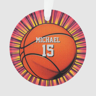 Basketbal Jouw naam Pop Art Ornament