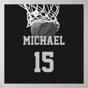 Basketbal Jouw Naam Poster