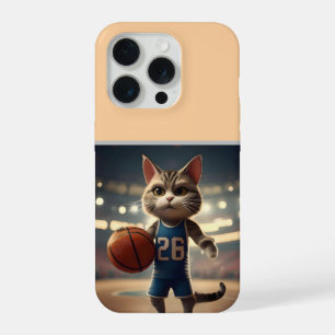 Basketbal Kat, iPhone 15 Pro Hoesje