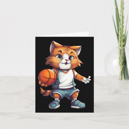 Basketbal Kat Kaart (Voorkant)