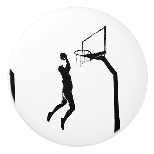 Basketbal Keramische Knop (Voorkant)