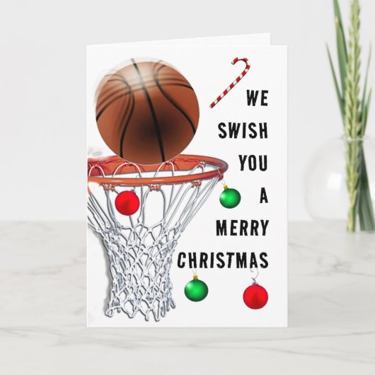 Basketbal Kerst Kaarten (Voorkant)