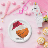 basketbal kerst papieren bordje (Feest)