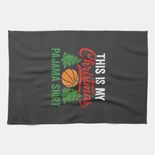 Basketbal Kerst Pyjama Shirt Theedoek