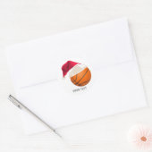 basketbal kerst ronde sticker (Envelop)