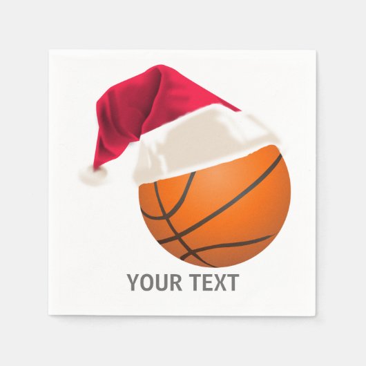 basketbal kerst servet (Voorkant)