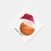 basketbal kerst servet (Hoek)
