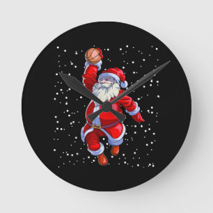 Basketbal Kerst T-Shirt Heren Jongens Basketbal Sa Ronde Klok