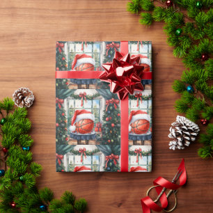 Basketbal Kerst thema voor de speler Cadeaupapier