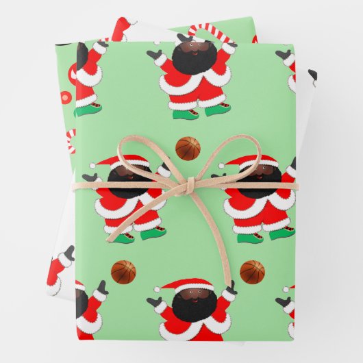 Basketbal Kerst Verpakking Papieren Blad Inpakpapier Vel (In situ)