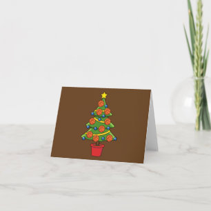 Basketbal Kerstboom Kaart