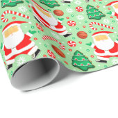 Basketbal kerstcadeau inpakpapier (Rol Hoek)