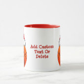 Basketbal Kerstman Muts Kerst  Kerstfeestje Mok (Midden)