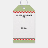 Basketbal Kerstmis Cadeaulabel (Achterkant)