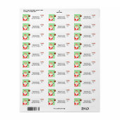 Basketbal Kerstmis Etiket (Full Sheet)