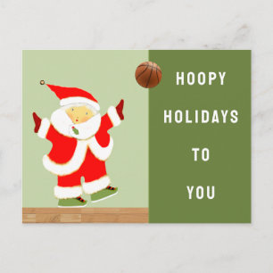 Basketbal Kerstmis Feestdagenkaart