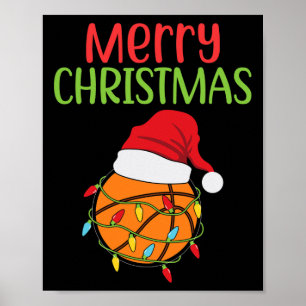 Basketbal Kerstmis Kerstmis Sport Kerstbal Poster