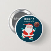 Basketbal Kerstmis Kousen Stuffer Ronde Button 5,7 Cm (Voorkant /achterkant)