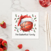 Basketbal Kerstmis Thema Servet (Insitu)