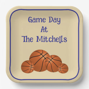 Basketbal Kijkfeestje op Wedstrijddag Papieren Bordje
