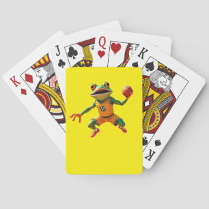 Basketbal Kikker geel Poker speelkaarten