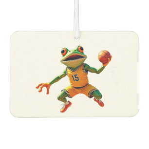 Basketbal Kikker witte auto luchtverfrisser