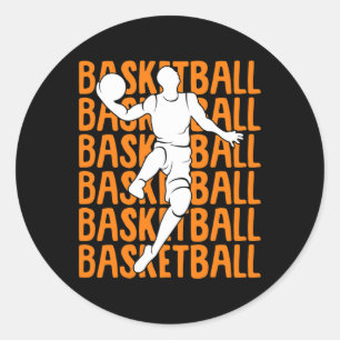 Basketbal Kinder Jongens Mannen 1 Ronde Sticker