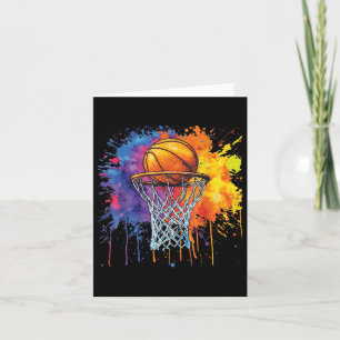 Basketbal Kleurrijke Druppel Graphic Kaart