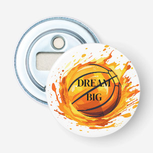 Basketbal knop fles opener