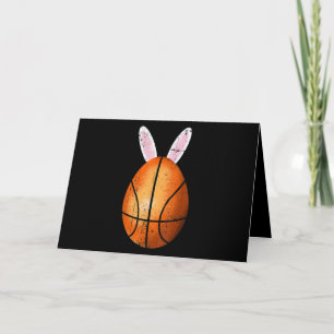Basketbal Konijn Konijneieren Pasen Dag 2021 Kaart