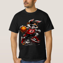 Basketbal Konijn Street Style Grafische T-Shirt