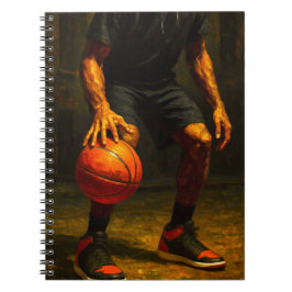 Basketbal Kunst Notitieboek - Sport Ontwerp Dagboe