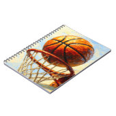 Basketbal Kunst Notitieboek - Sport Ontwerp Dagboe (Linkerzijde)